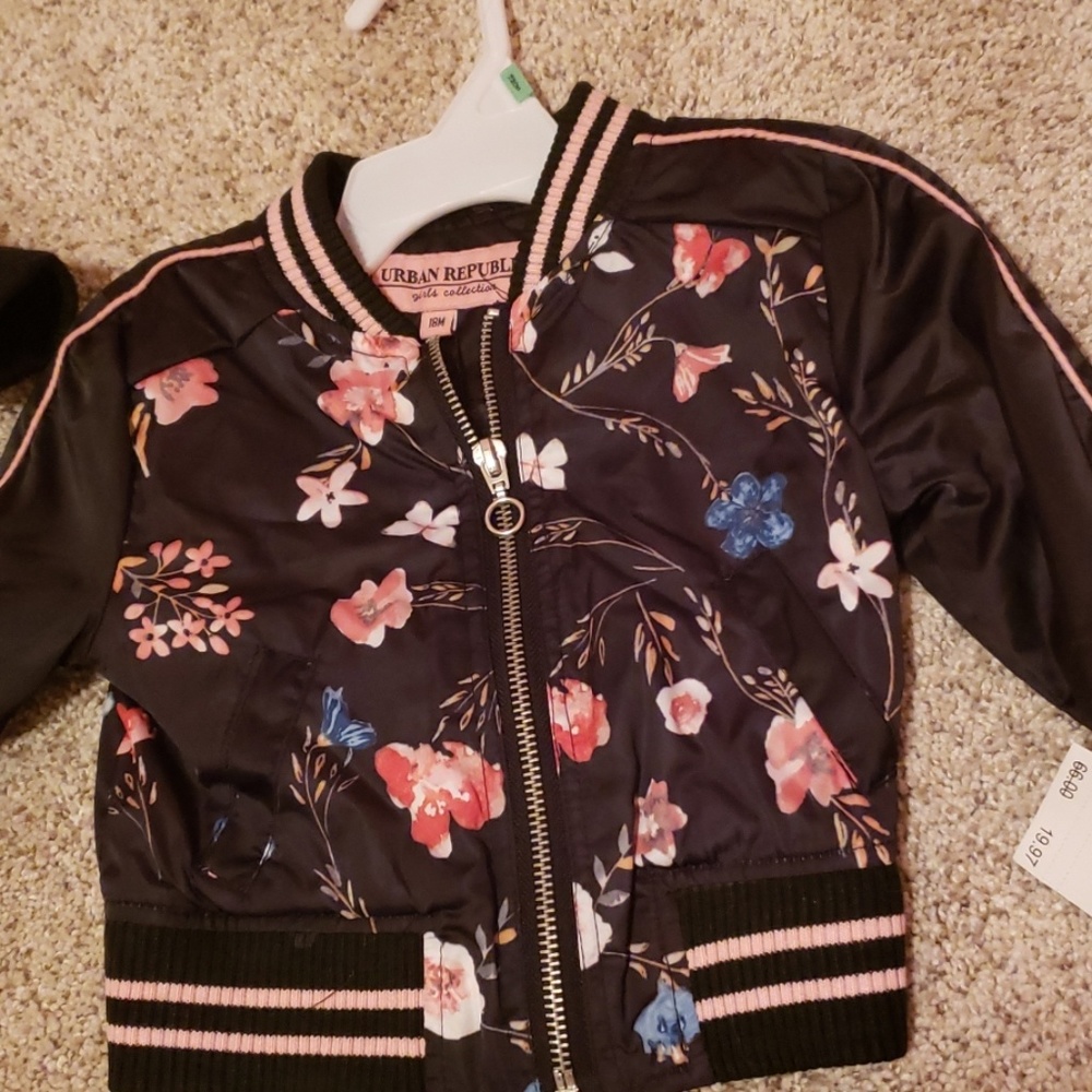 Floral baby bomber jacket
